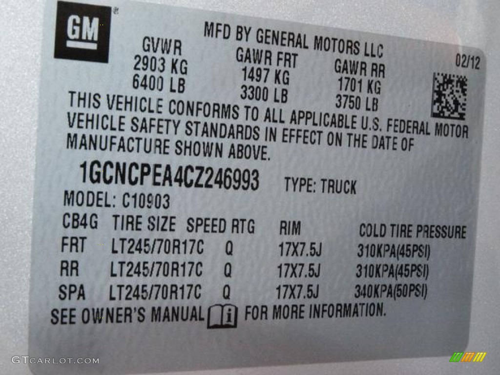 2012 Silverado 1500 Work Truck Regular Cab - Silver Ice Metallic / Dark Titanium photo #17