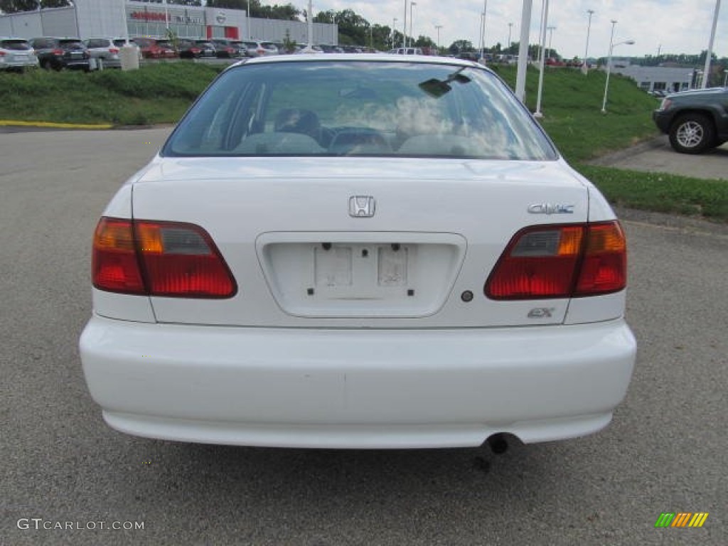 2000 Civic EX Sedan - Taffeta White / Gray photo #3