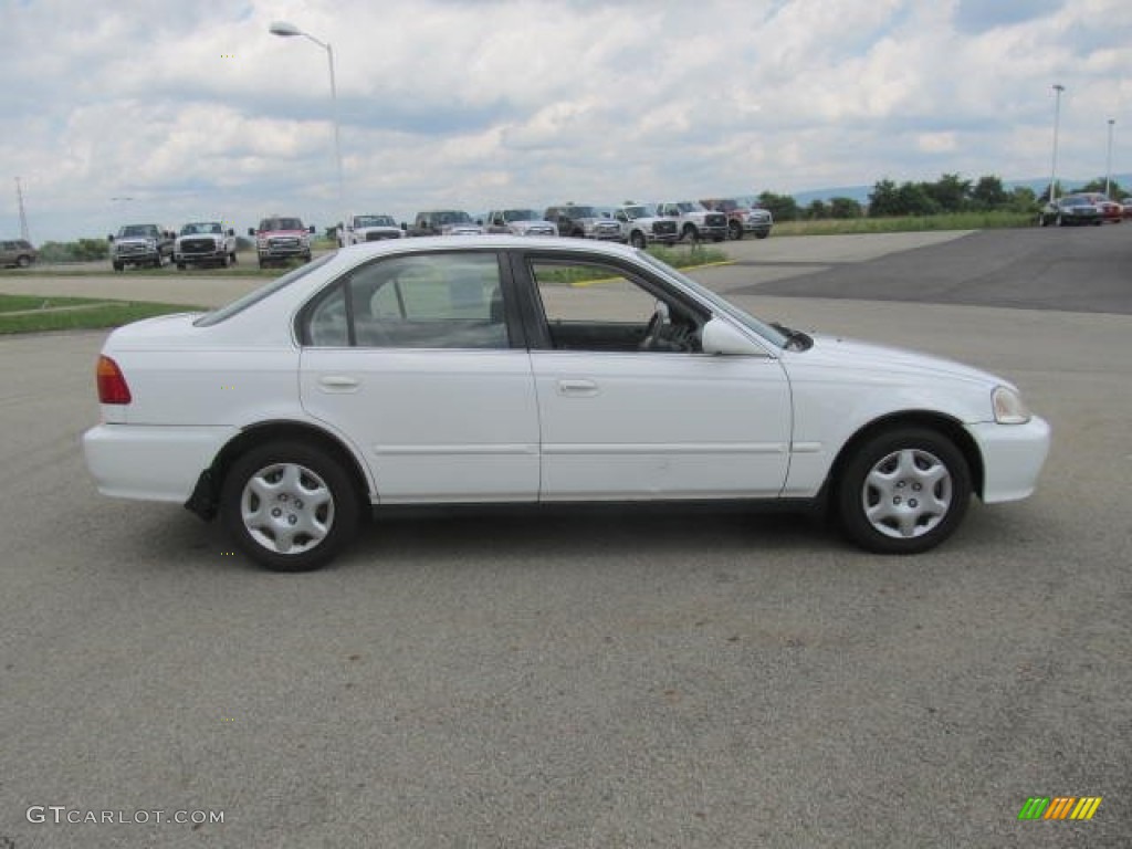 2000 Civic EX Sedan - Taffeta White / Gray photo #4