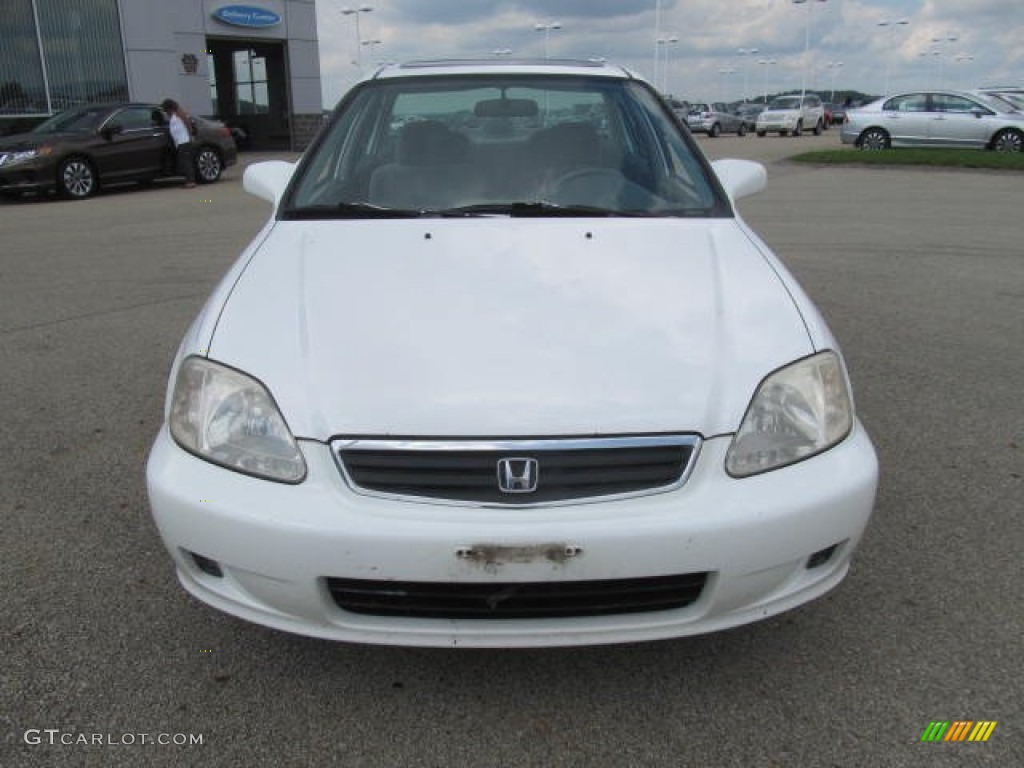 2000 Civic EX Sedan - Taffeta White / Gray photo #19