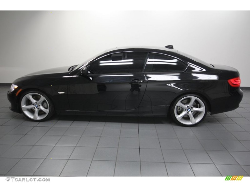 2011 3 Series 335i Coupe - Jet Black / Saddle Brown Dakota Leather photo #2