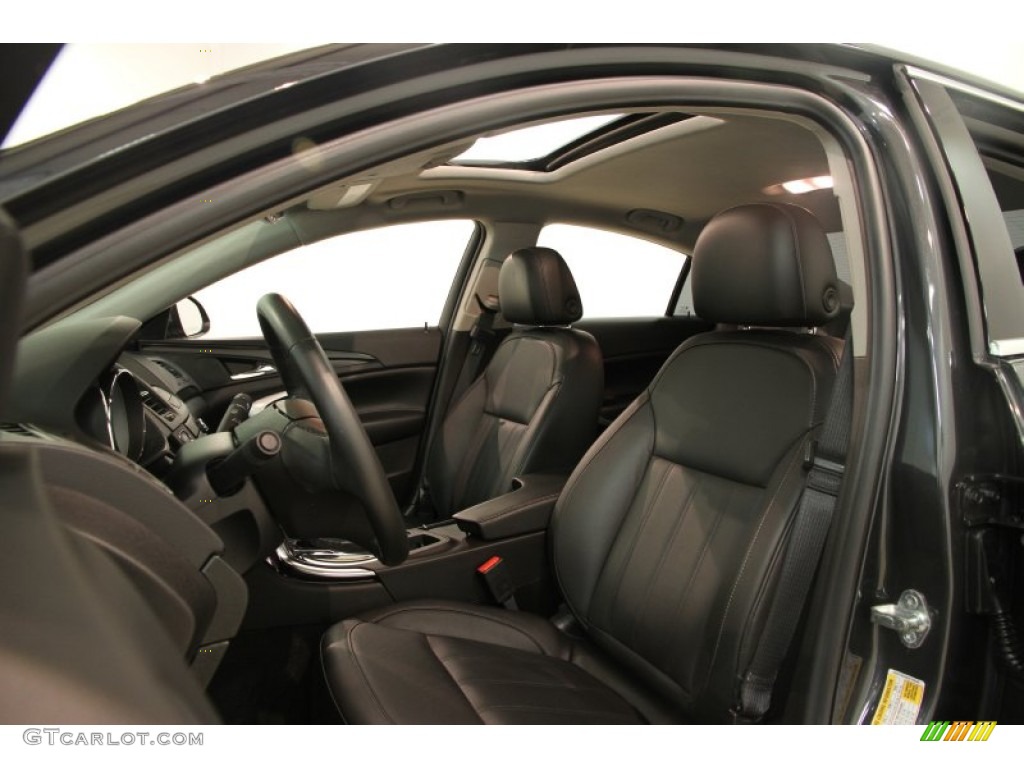 Ebony Interior 2012 Buick Regal Turbo Photo #83766893