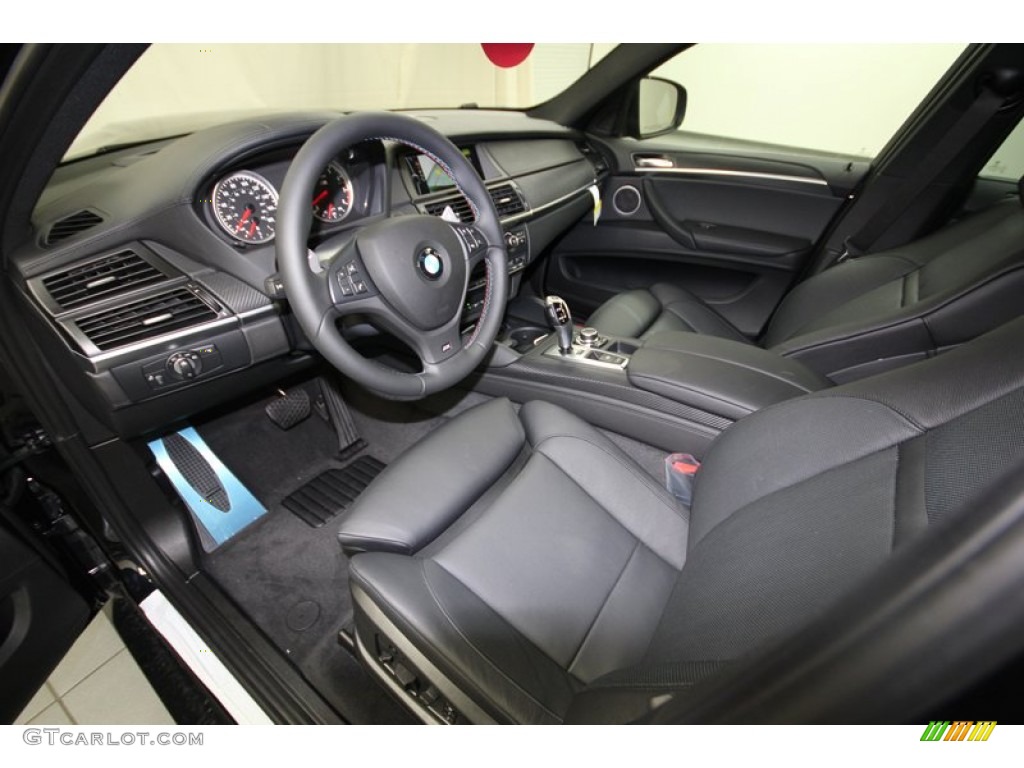 Black Interior 2014 BMW X6 M M xDrive Photo #83770116