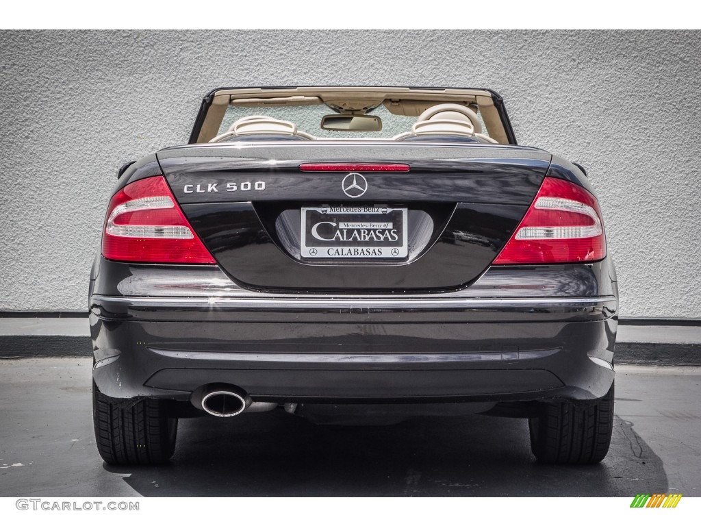 2004 CLK 500 Cabriolet - Mocha Black Metallic / Stone photo #3