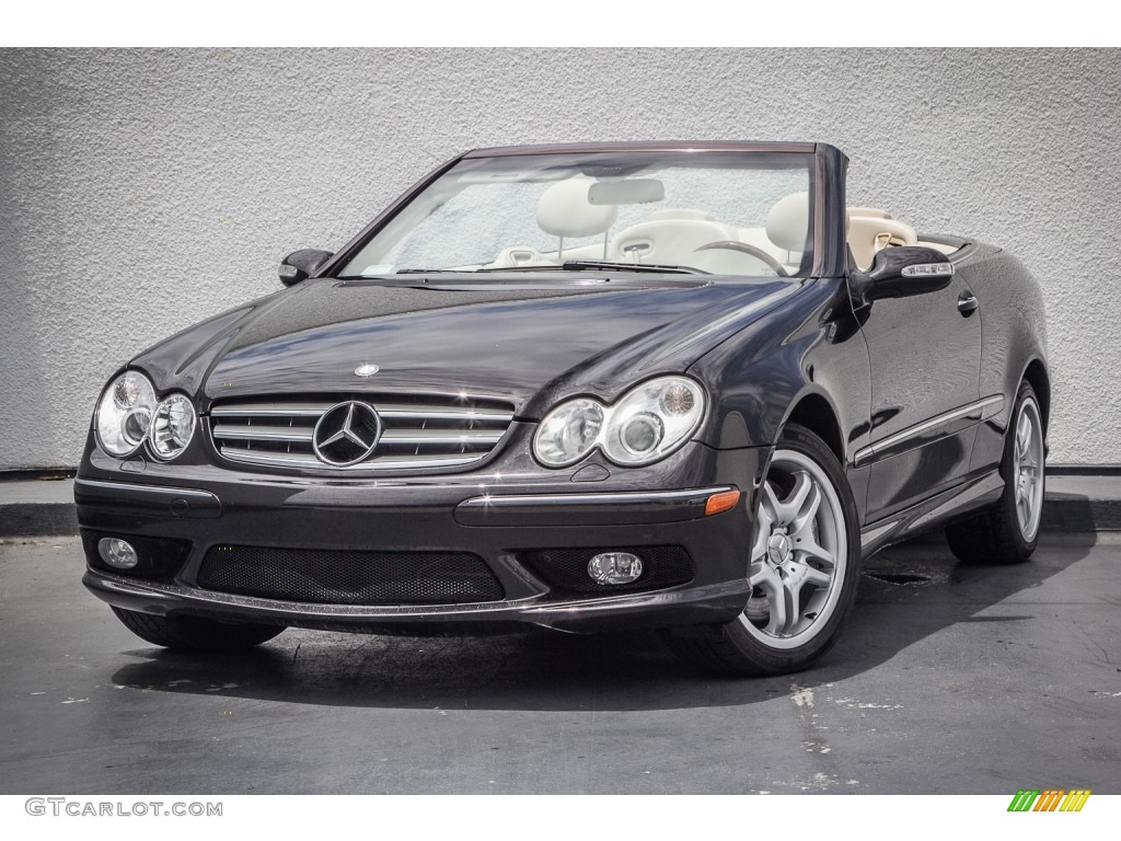 2004 CLK 500 Cabriolet - Mocha Black Metallic / Stone photo #13