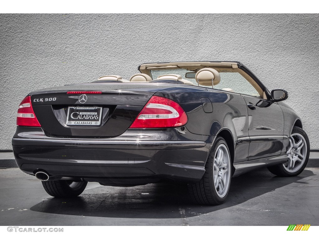 2004 CLK 500 Cabriolet - Mocha Black Metallic / Stone photo #14