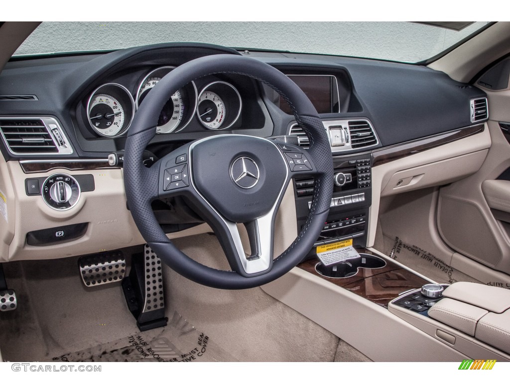 2014 Mercedes-Benz E 350 Cabriolet Deep Sea Blue/Silk Beige Dashboard Photo #83771428