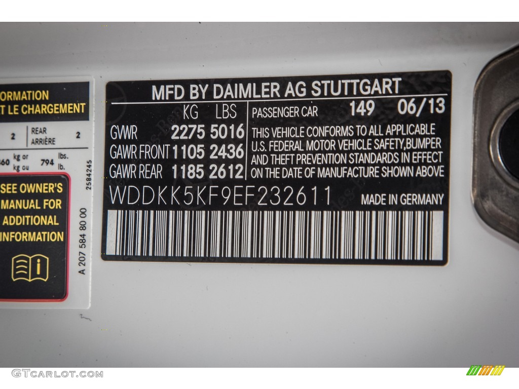 2014 E Color Code 149 for Polar White Photo #83771446
