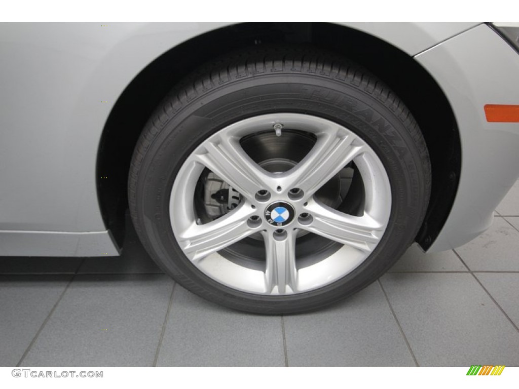 2013 3 Series 320i Sedan - Glacier Silver Metallic / Black photo #7