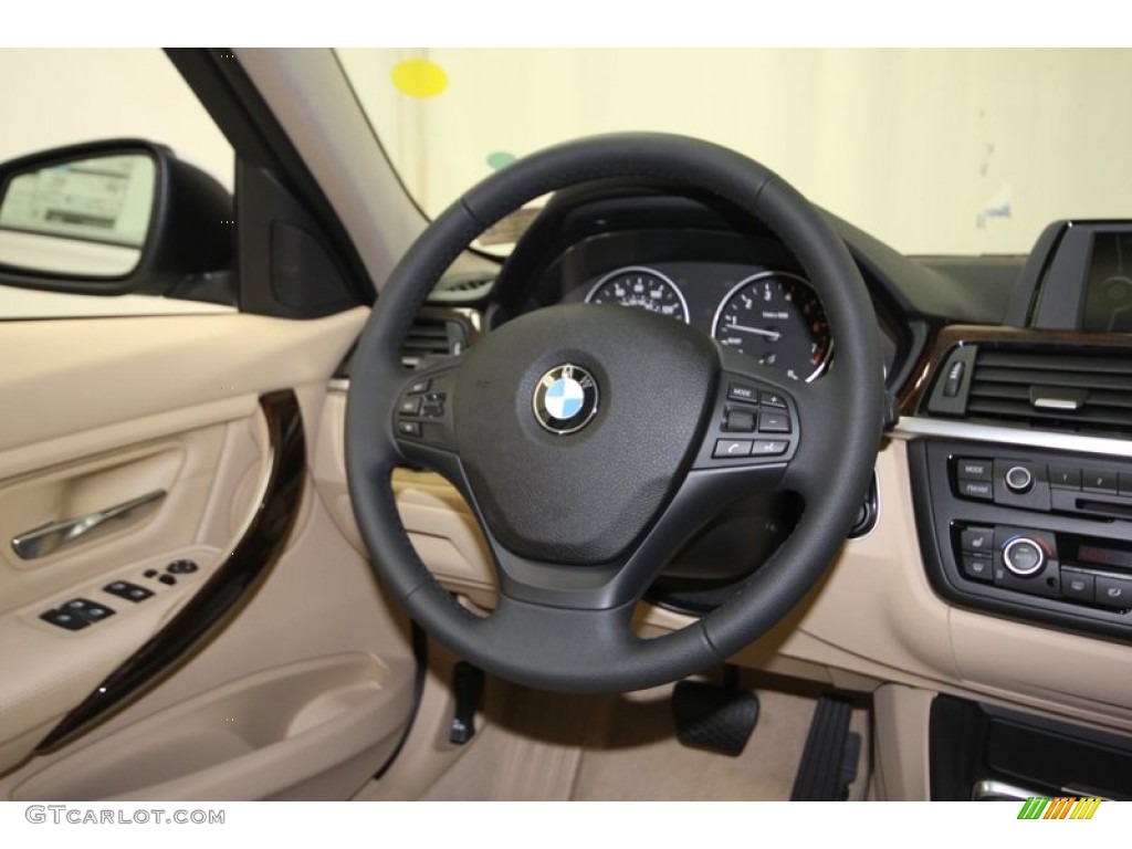 2013 3 Series 328i Sedan - Mineral White Metallic / Venetian Beige photo #27