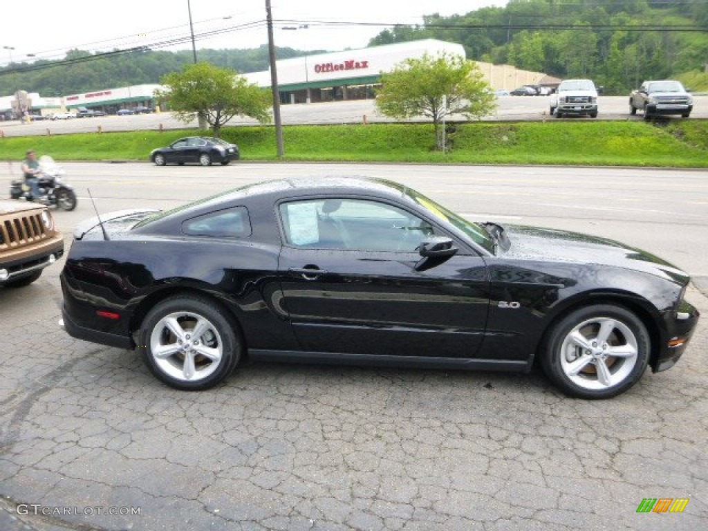2011 Mustang GT Premium Coupe - Ebony Black / Charcoal Black/Grabber Blue photo #6
