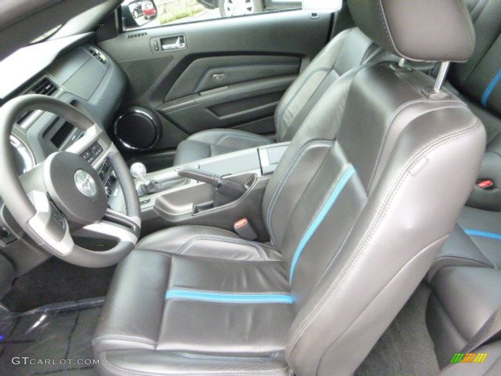 Charcoal Black/Grabber Blue Interior 2011 Ford Mustang GT Premium Coupe Photo #83773654