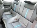 2011 Ford Mustang Charcoal Black/Grabber Blue Interior Rear Seat Photo