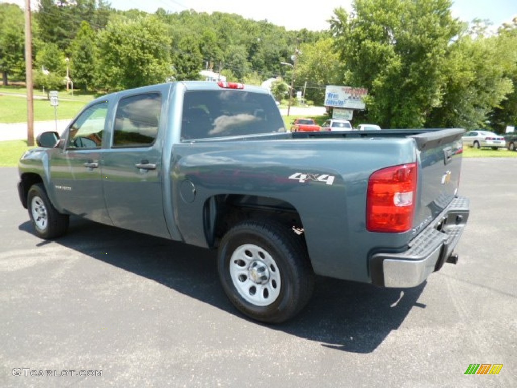2009 Silverado 1500 Crew Cab 4x4 - Blue Granite Metallic / Dark Titanium photo #5