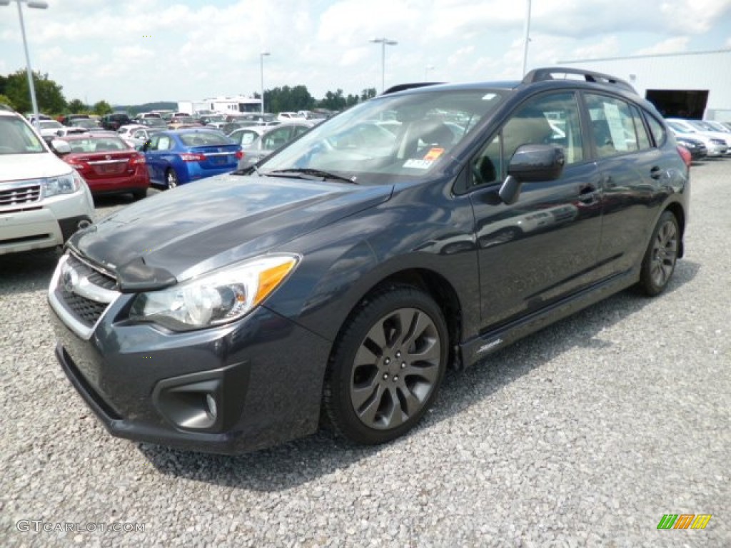 2012 Impreza 2.0i Sport Premium 5 Door - Dark Gray Metallic / Black photo #3