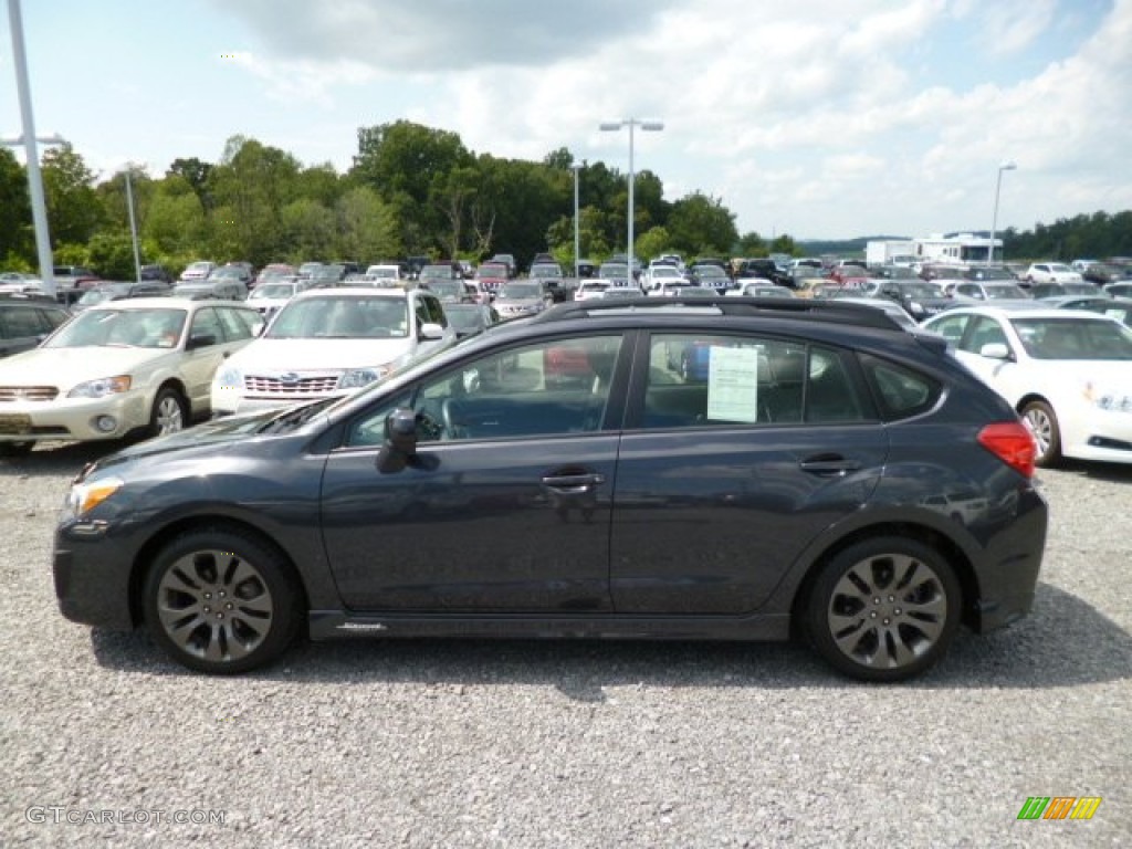 2012 Impreza 2.0i Sport Premium 5 Door - Dark Gray Metallic / Black photo #8