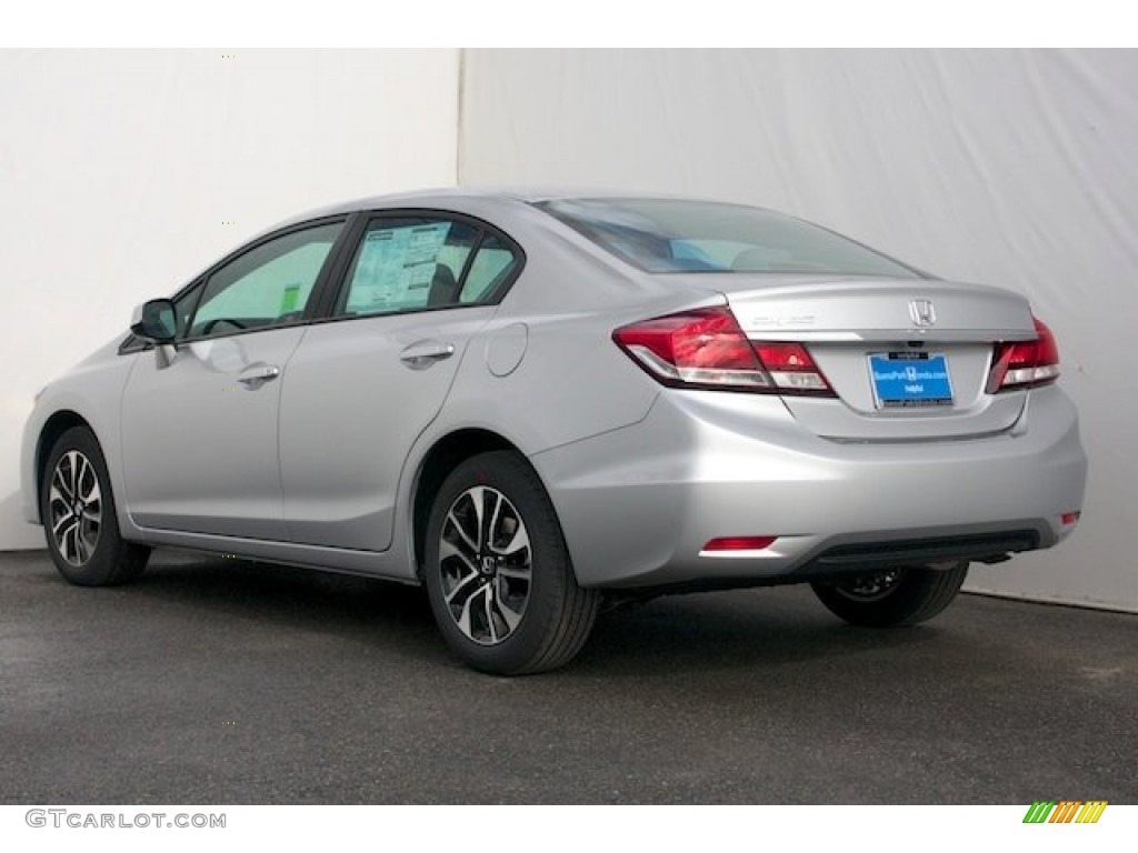 2013 Civic EX Sedan - Alabaster Silver Metallic / Black photo #2