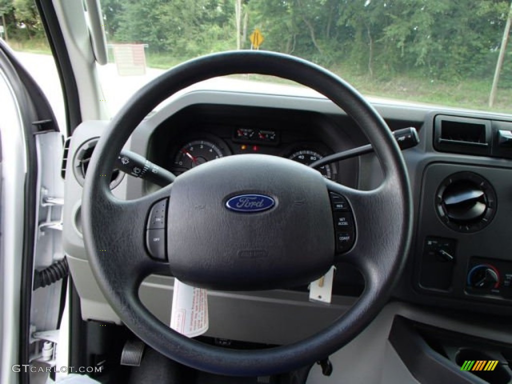 2013 Ford E Series Cutaway E350 Commercial Utility Truck Medium Flint Steering Wheel Photo #83776918