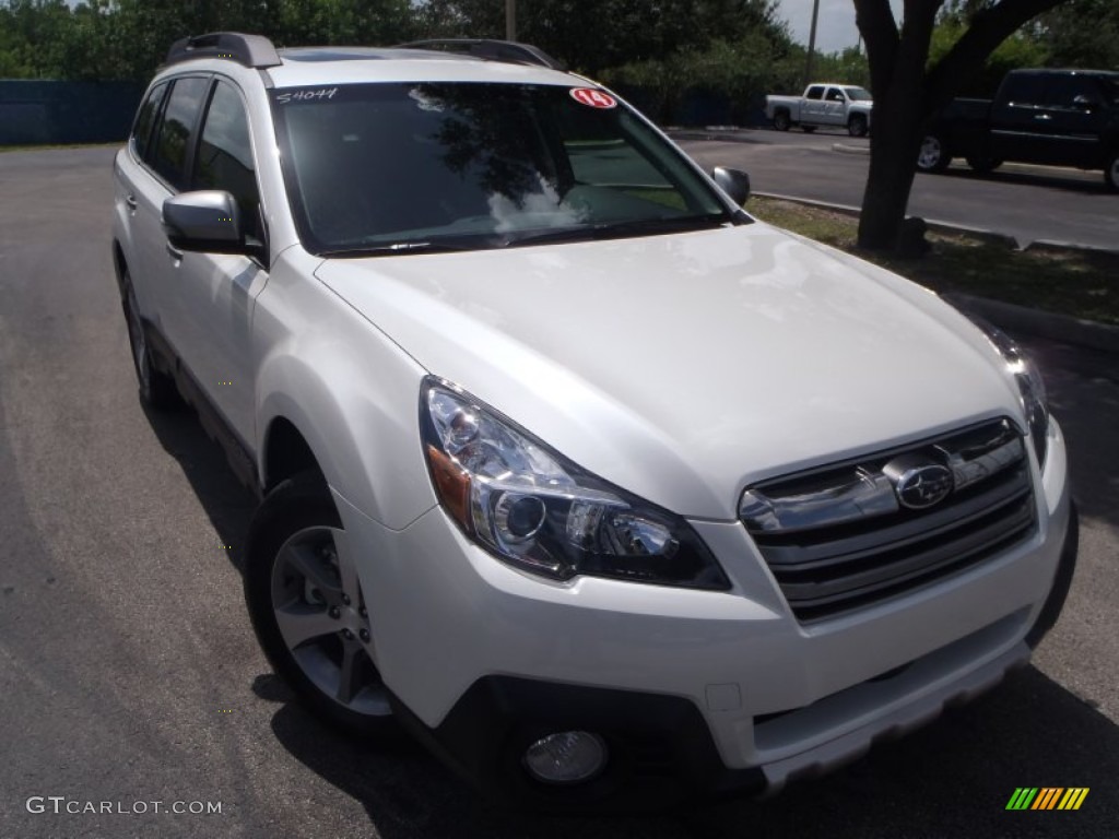 2014 Outback 3.6R Limited - Satin White Pearl / Saddle Brown photo #1