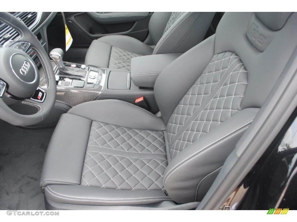 Black Valcona w/Sport Stitched Diamond Interior 2014 Audi S6 Prestige quattro Sedan Photo #83780590
