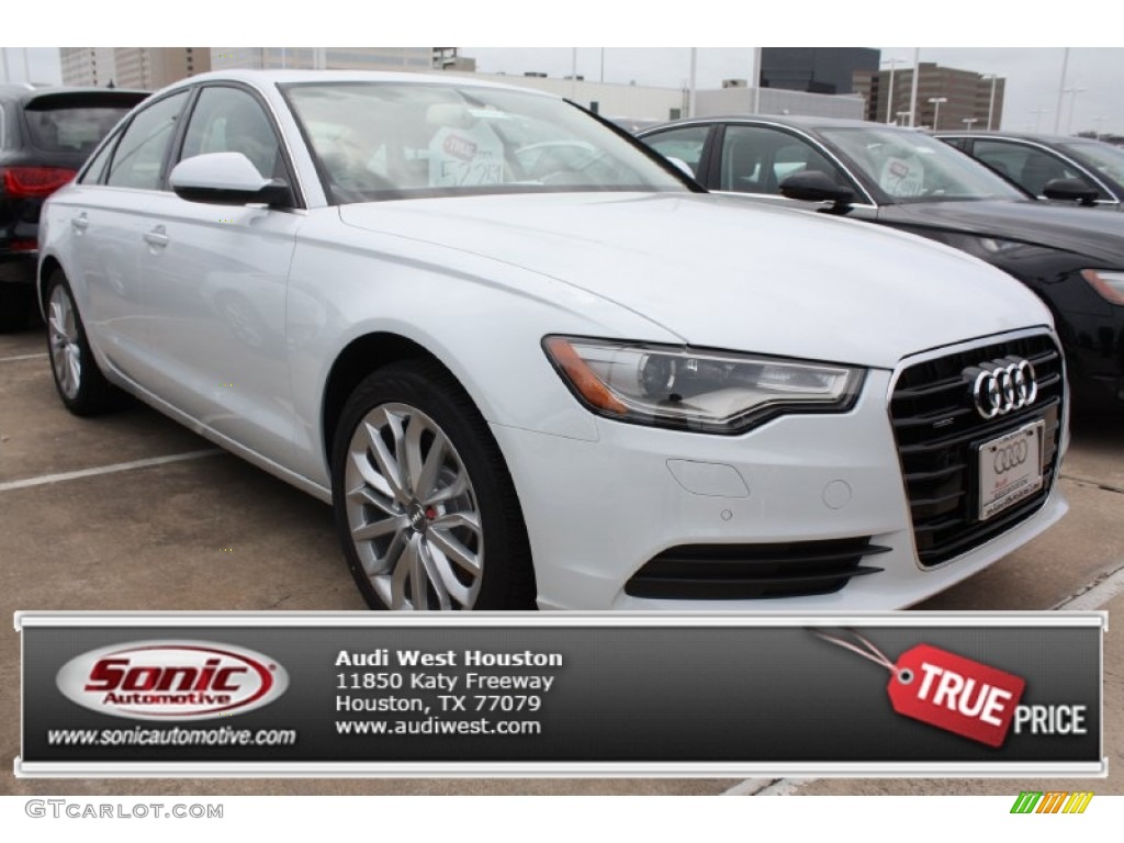 2014 A6 2.0T quattro Sedan - Glacier White Metallic / Velvet Beige photo #1