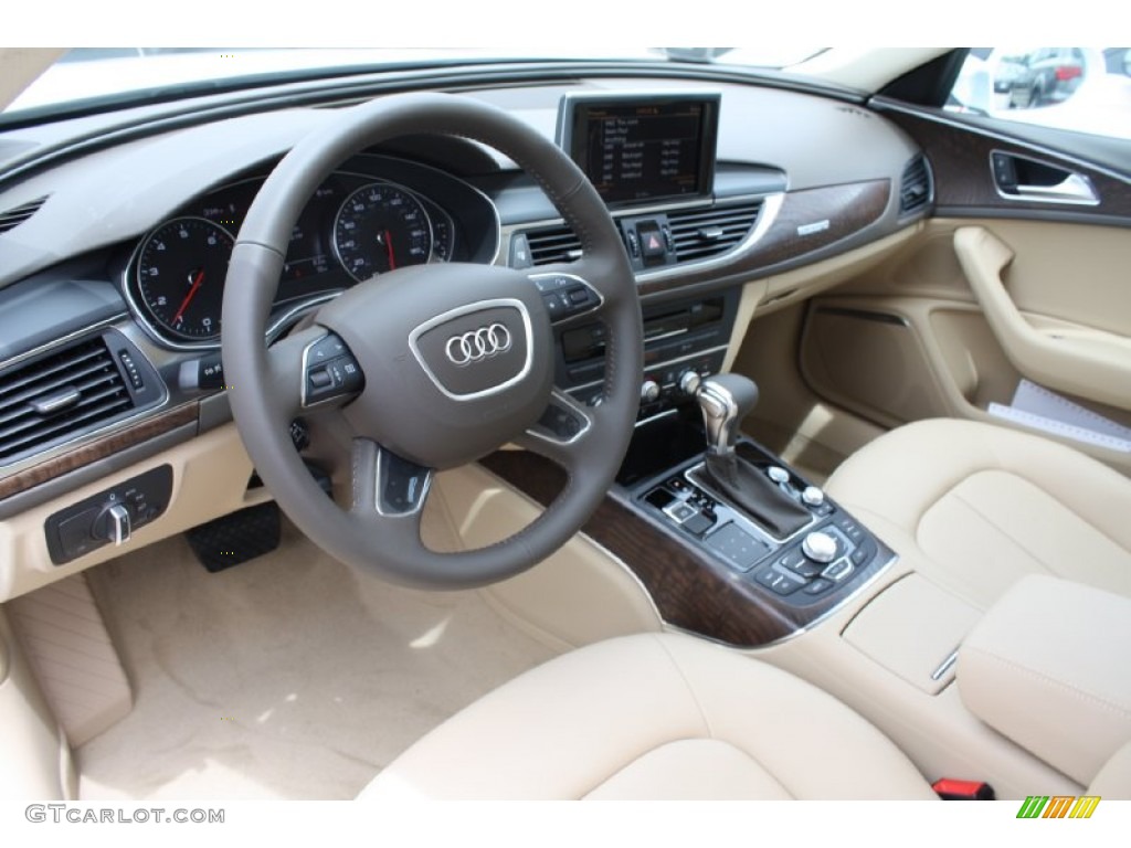 Velvet Beige Interior 2014 Audi A6 2.0T quattro Sedan Photo #83781427