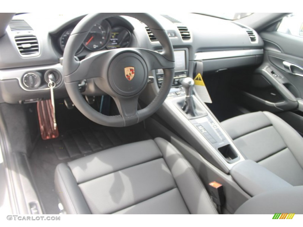 Black Interior 2014 Porsche Cayman Standard Cayman Model Photo #83782237