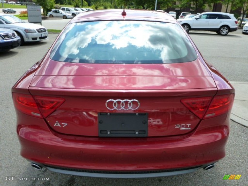 2014 A7 3.0T quattro Premium Plus - Garnet Red Pearl / Velvet Beige photo #3