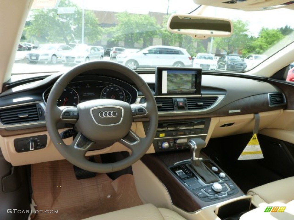 Velvet Beige Interior 2014 Audi A7 3.0T quattro Premium Plus Photo #83784925