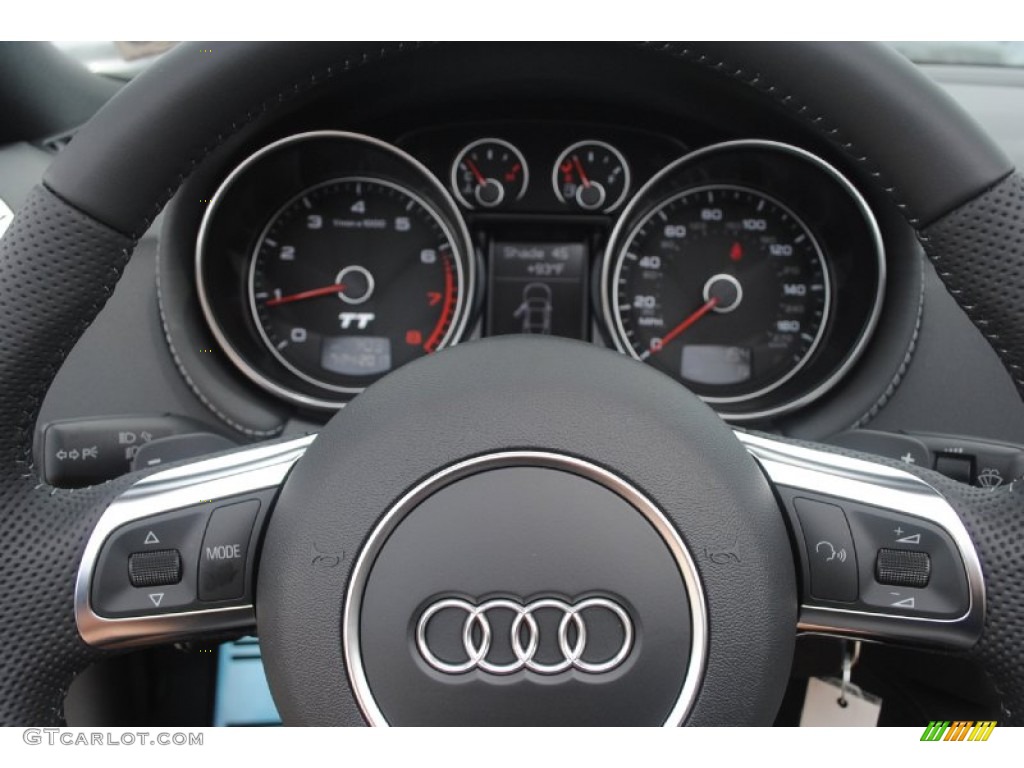 2014 Audi TT 2.0T quattro Roadster Black Steering Wheel Photo #83786443