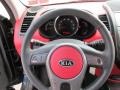 2011 Kia Soul Red/Black Sport Leather Interior Steering Wheel Photo