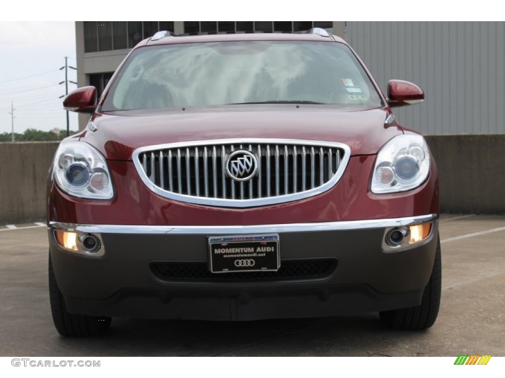 2008 Enclave CXL - Red Jewel / Titanium/Dark Titanium photo #33