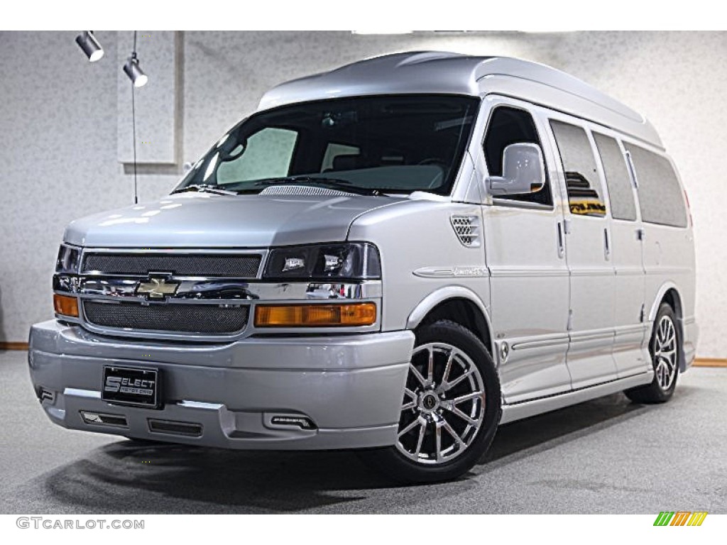 2013 Express LT 1500 AWD Passenger Van - Sheer Silver Metallic / Medium Pewter photo #1