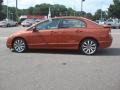 2009 Redline Orange Pearl Honda Civic Si Sedan  photo #3