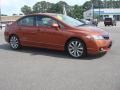 2009 Redline Orange Pearl Honda Civic Si Sedan  photo #7