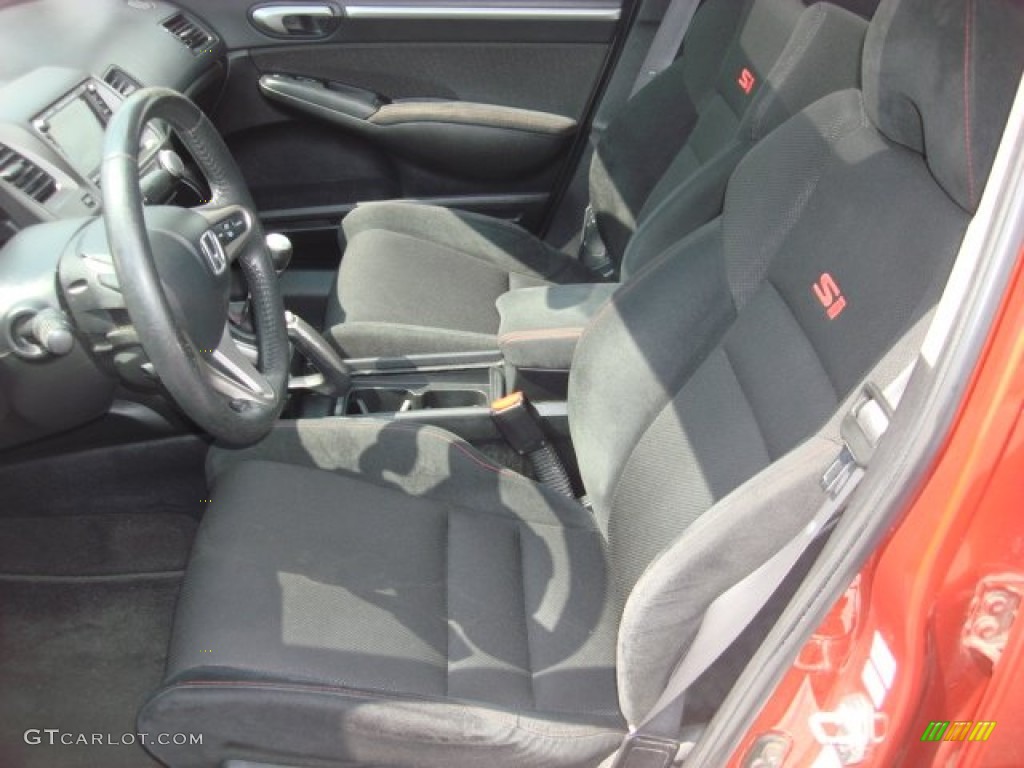2009 Civic Si Sedan - Redline Orange Pearl / Black photo #10