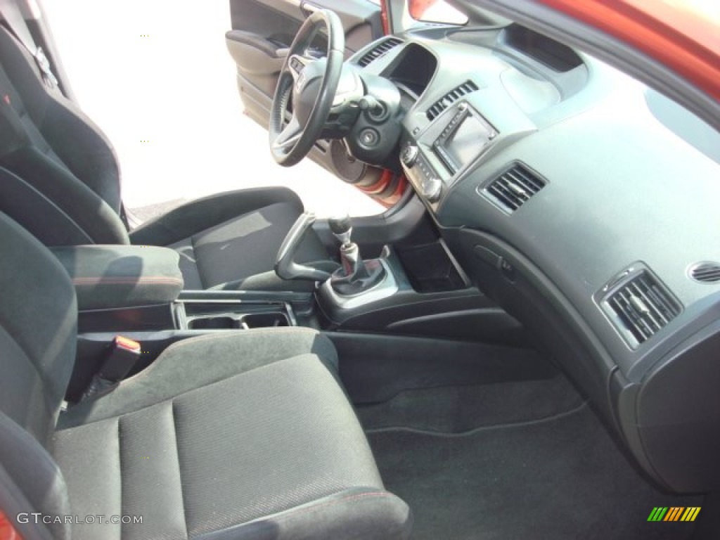 2009 Civic Si Sedan - Redline Orange Pearl / Black photo #14