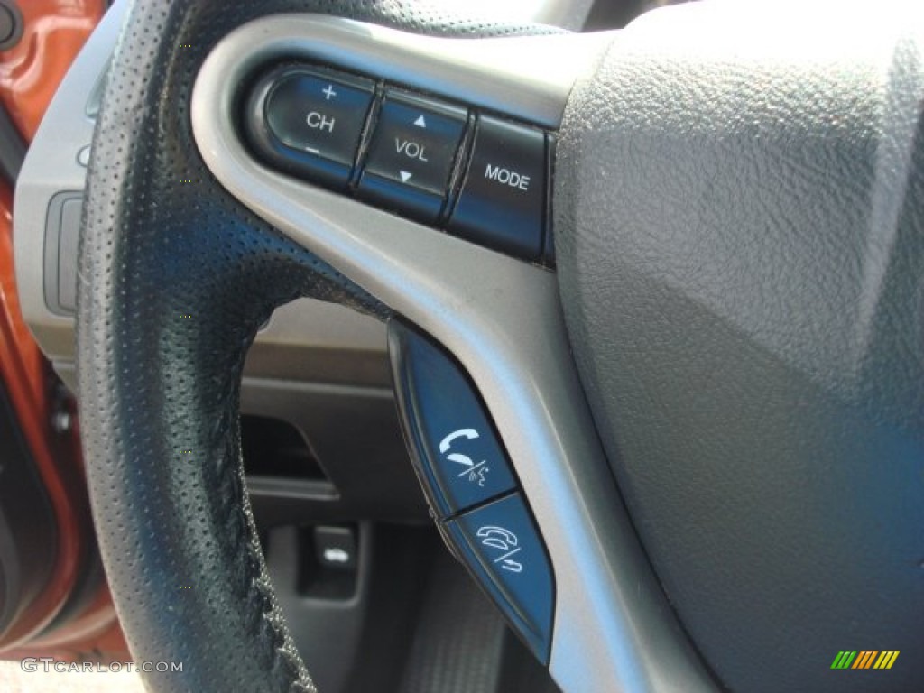 2009 Civic Si Sedan - Redline Orange Pearl / Black photo #25