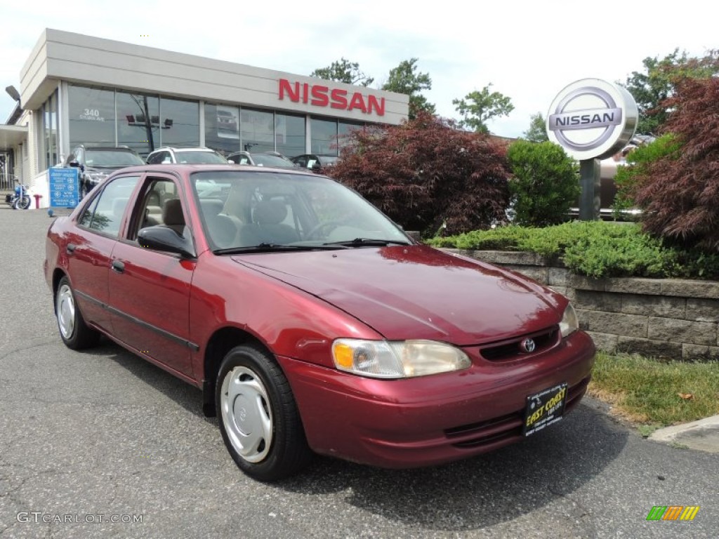 1999 Corolla LE - Venetian Red Pearl / Pebble Beige photo #1