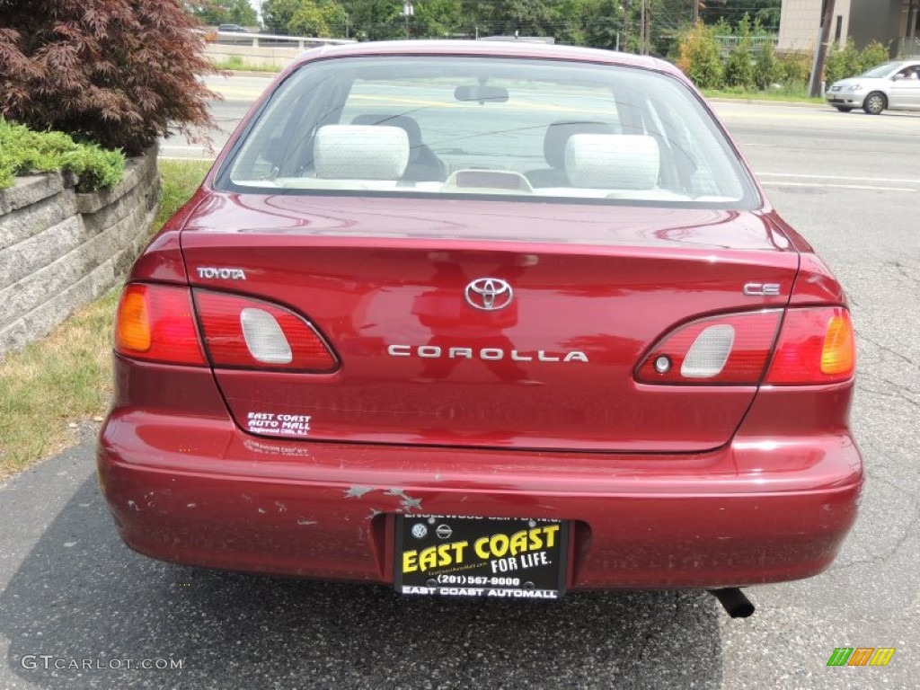 1999 Corolla LE - Venetian Red Pearl / Pebble Beige photo #6