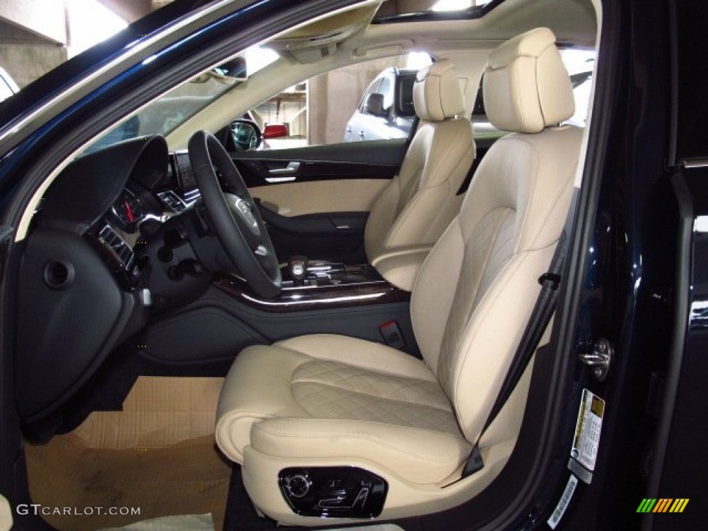 Velvet Beige Interior 2014 Audi A8 L 4.0T quattro Photo #83795431