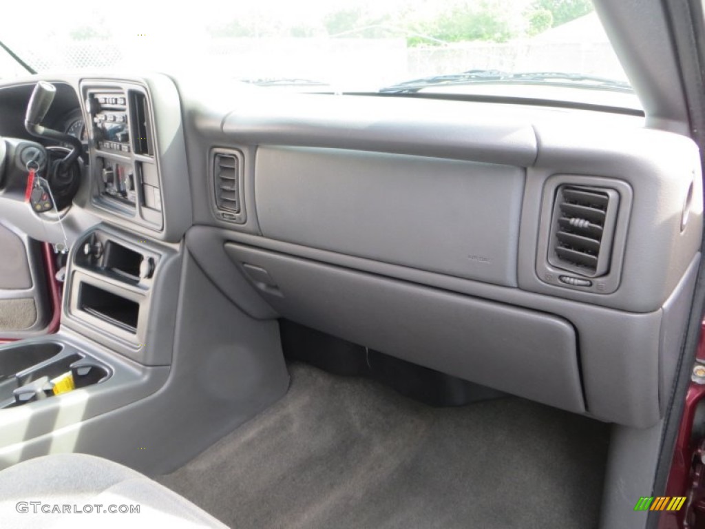 2003 Silverado 1500 LS Extended Cab - Dark Carmine Red Metallic / Medium Gray photo #23