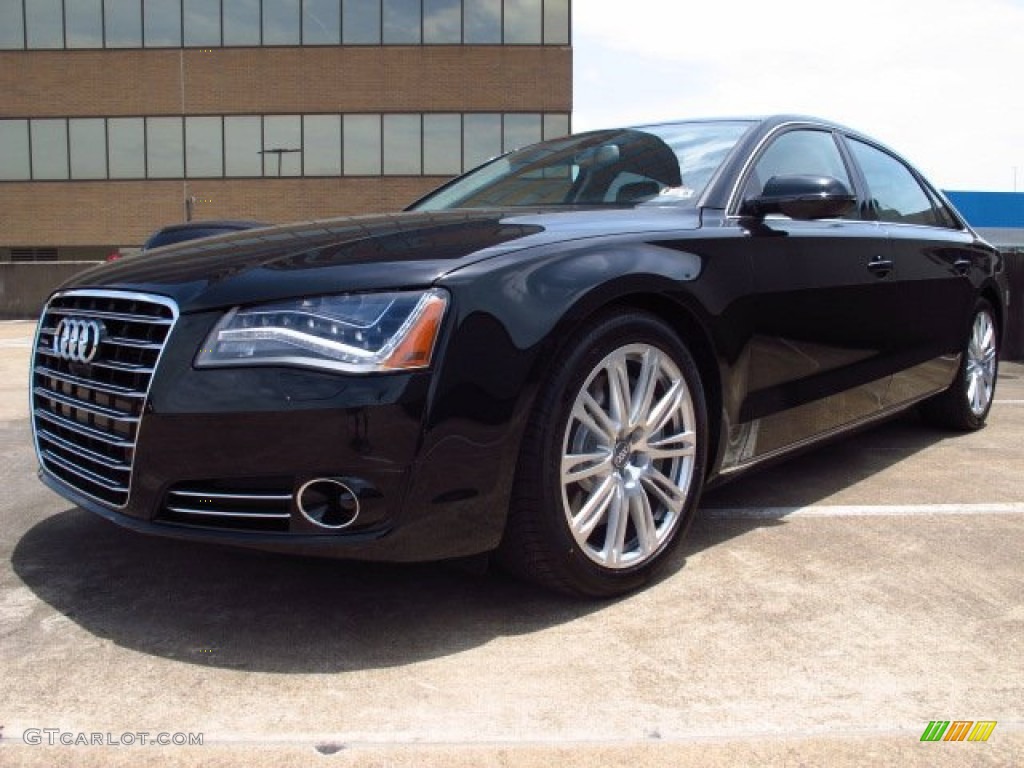 Phantom Black Pearl Effect 2014 Audi A8 L 4.0T quattro Exterior Photo #83796904