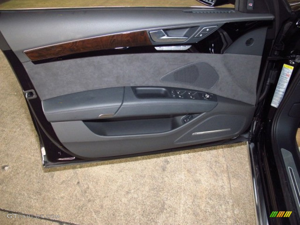 2014 Audi A8 L 4.0T quattro Black Door Panel Photo #83797063