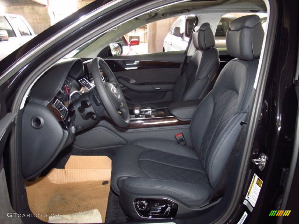 Black Interior 2014 Audi A8 L 4.0T quattro Photo #83797082