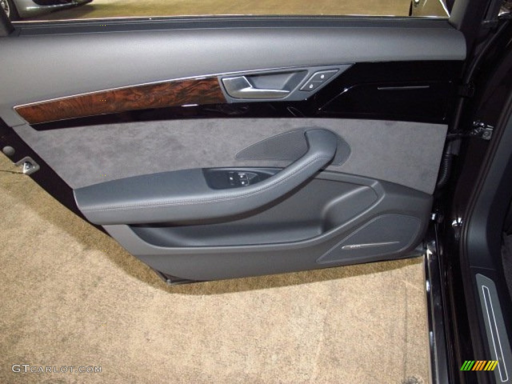 2014 Audi A8 L 4.0T quattro Black Door Panel Photo #83797100
