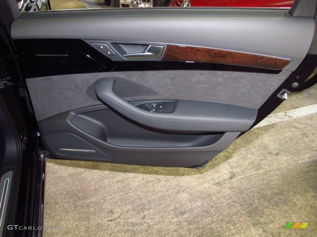 2014 Audi A8 L 4.0T quattro Black Door Panel Photo #83797147