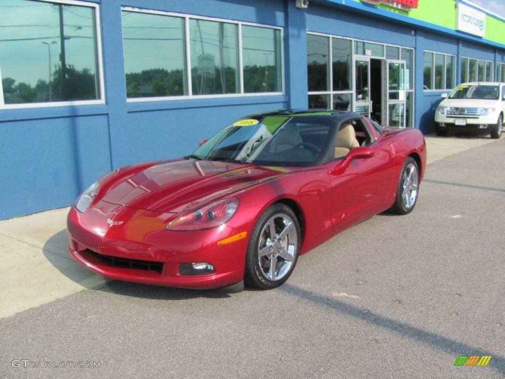 2008 Corvette Coupe - Crystal Red Metallic / Cashmere photo #1
