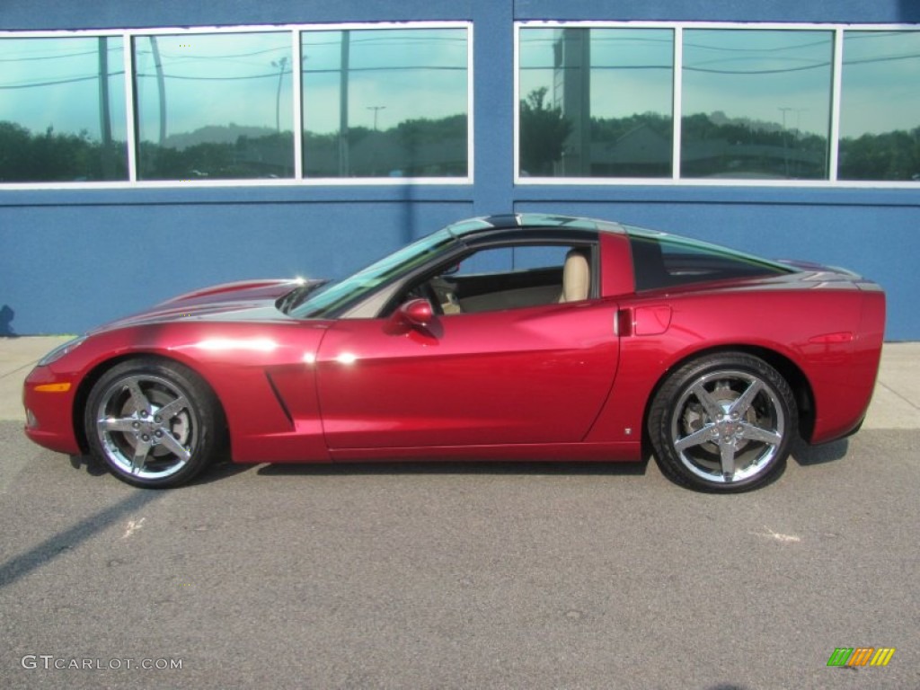 2008 Corvette Coupe - Crystal Red Metallic / Cashmere photo #3
