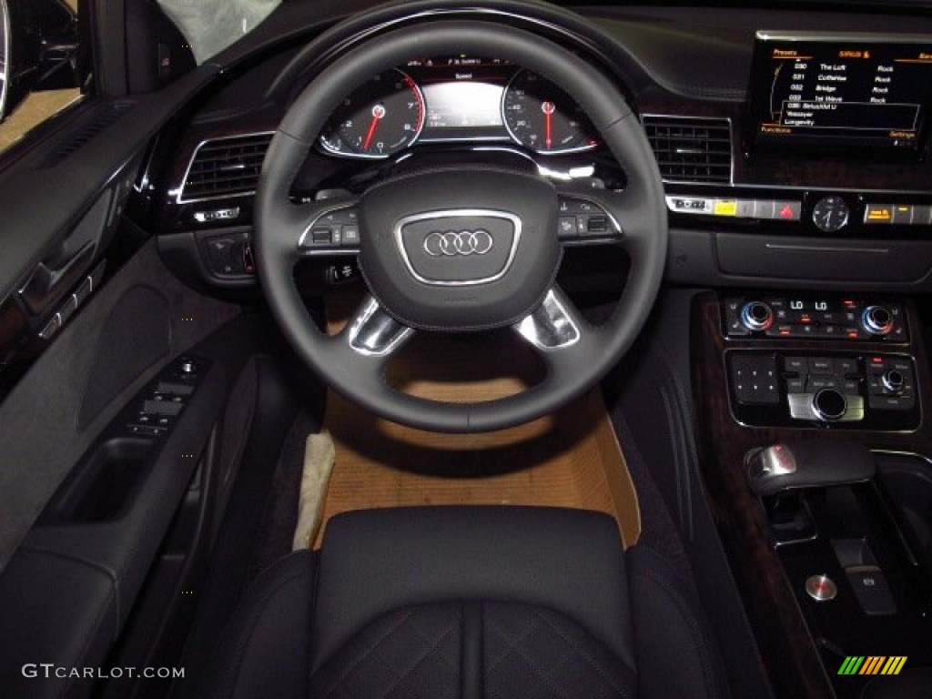 2014 Audi A8 L 4.0T quattro Black Dashboard Photo #83797228